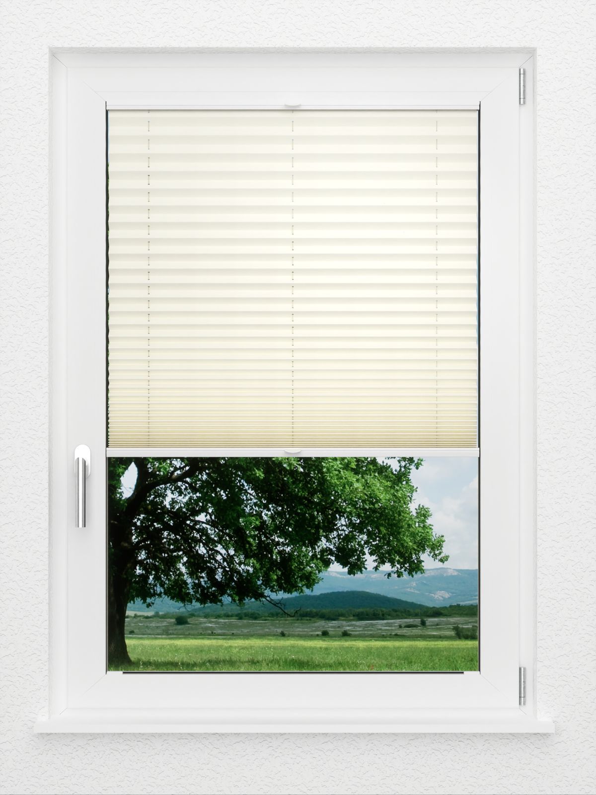 Detailansicht LYSEL HOME Plissé 101A Crepe Pearl