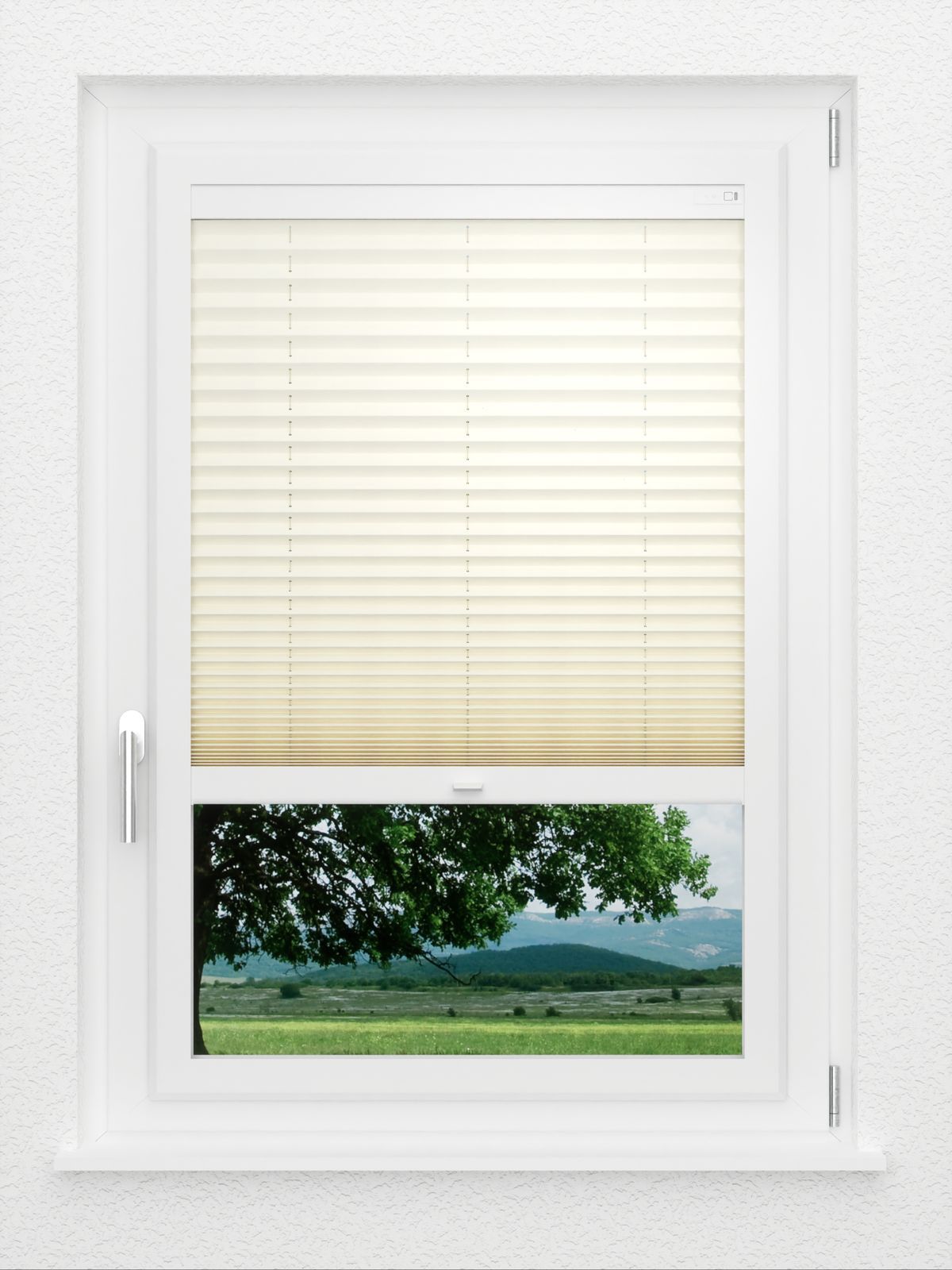 Detailansicht LYSEL HOME Plissé 101A Crepe Pearl