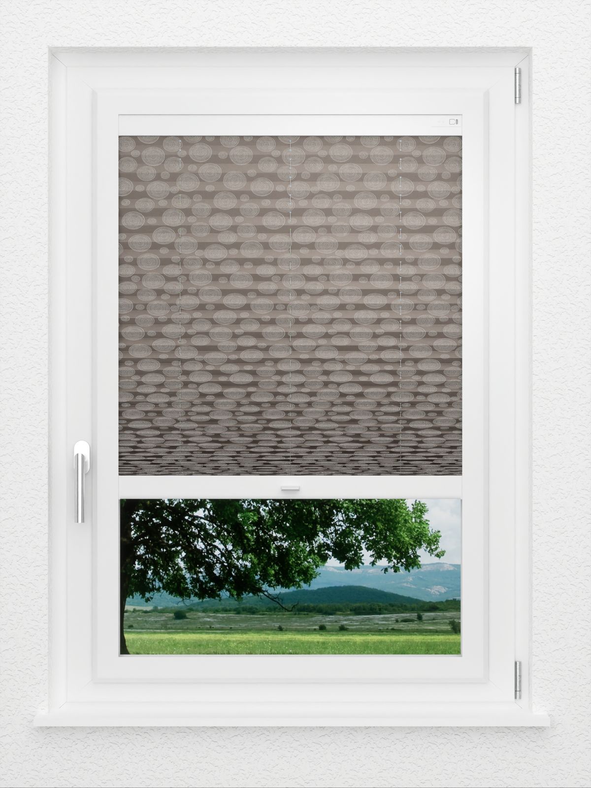 Detailansicht LYSEL HOME Plissee 411A Shiny Rings