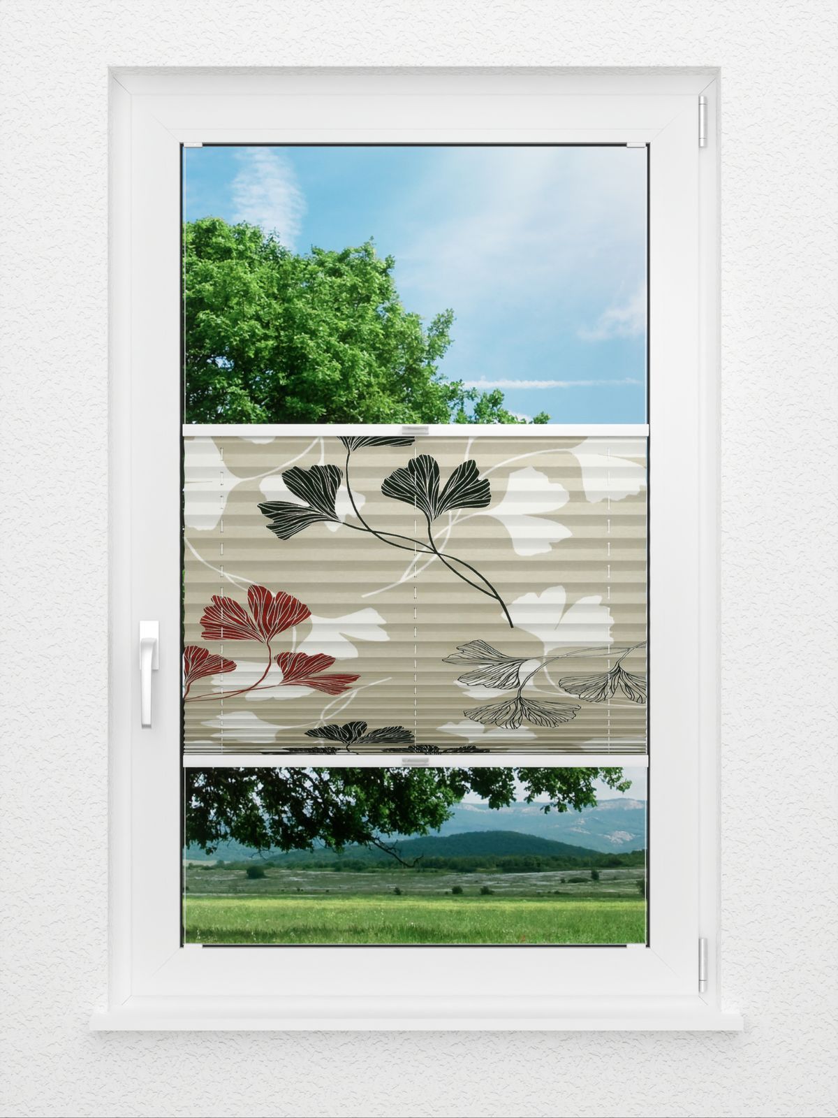 Detailansicht Plissé Ginkgo Nuit 8710.5022