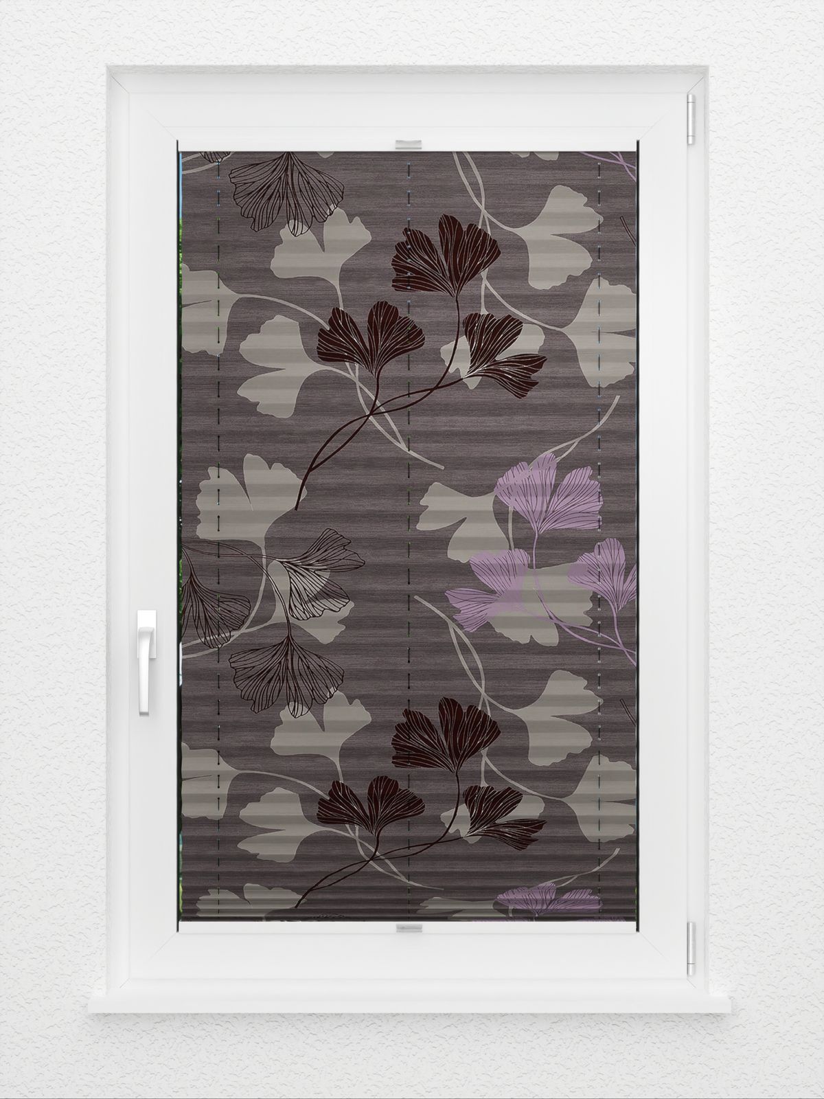 Detailansicht Plissé Ginkgo Nuit 8740.5019