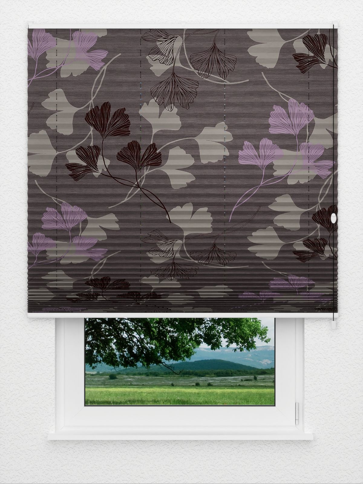 Detailansicht Plissé Ginkgo Nuit 8740.5019