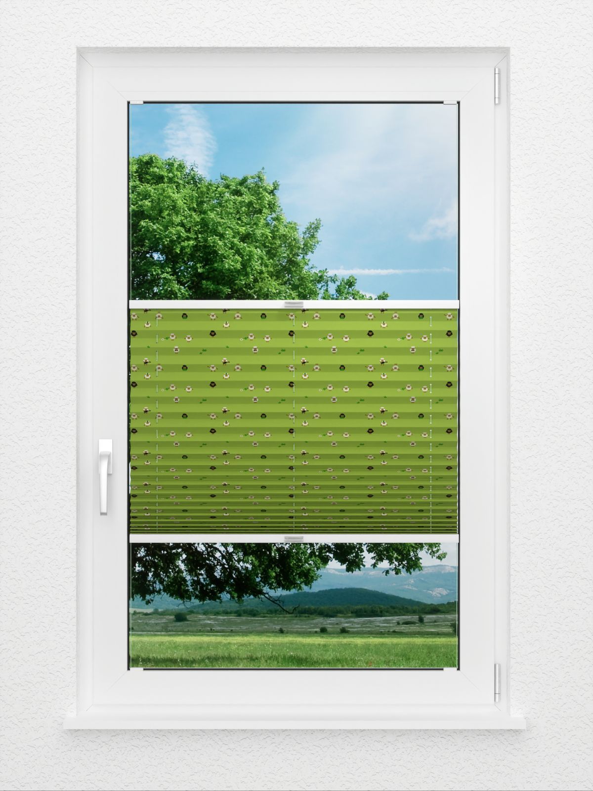 Detailansicht plissé Mouton vert Nuit 4406.1714