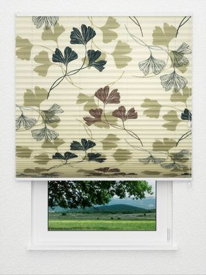 Plissé Ginkgo Nuit 8711.5021 Fensteransicht