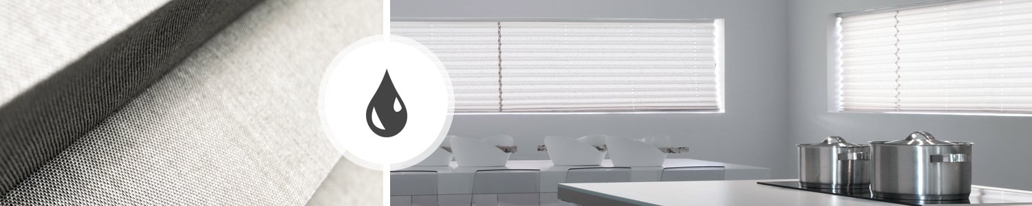 Plissés adaptés aux pièces humides dans la salle de bain