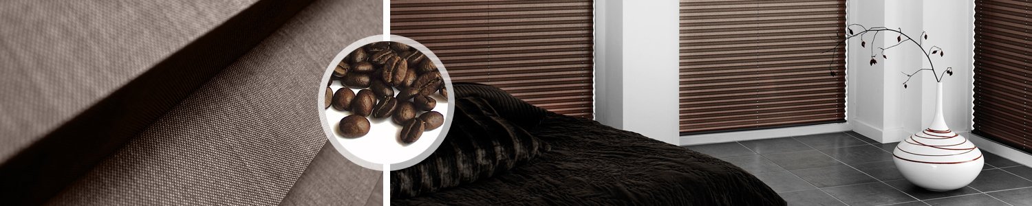 Stores plissés marron sur mesure
