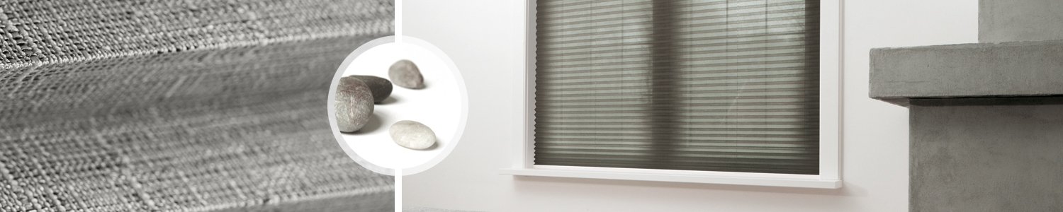 Stores plissés gris sur mesure
