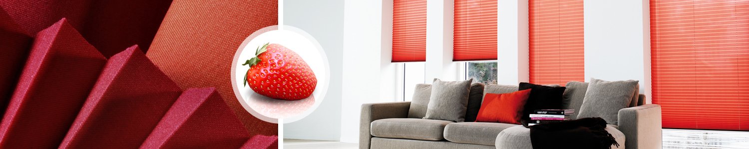 Stores plissés rouges sur mesure